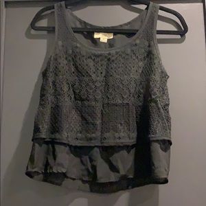 Black crochet top